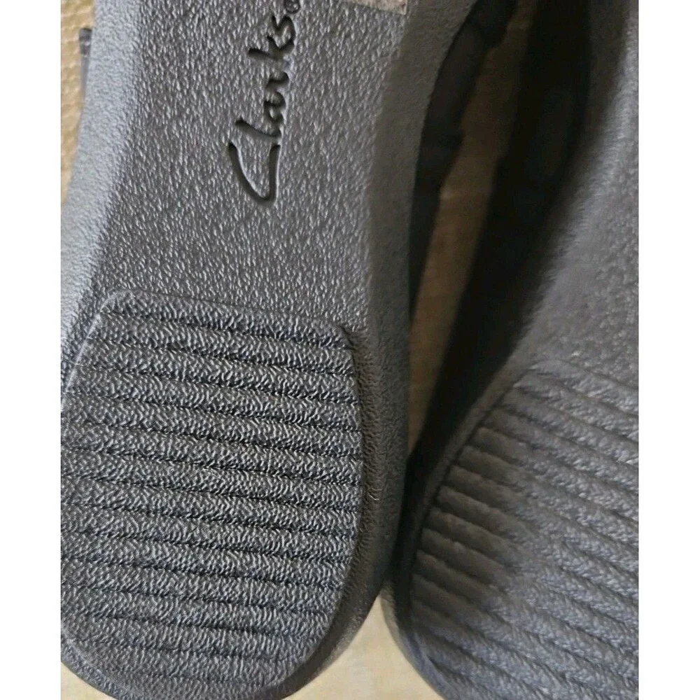 Clarks Collection Gael Rex Black Croc Print Loafer Shoes Sz 9